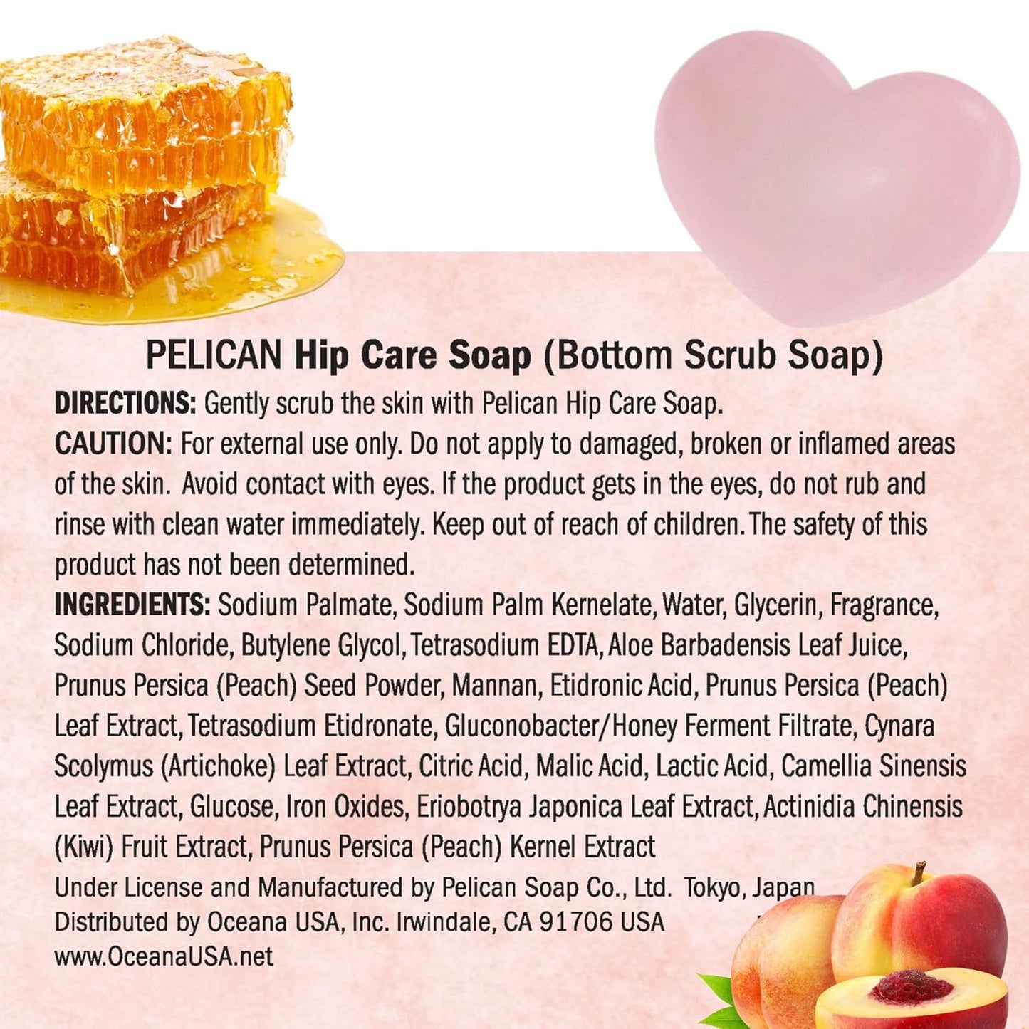 Pelican Peach Butt Hip Care Soap